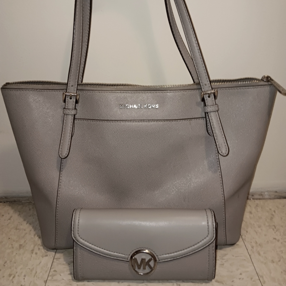 Gray Michael Kors Purse
